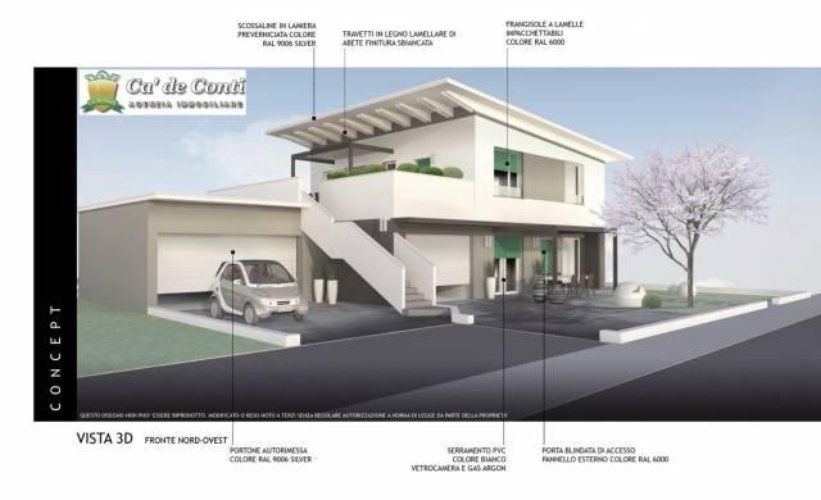 Nuova villa tutta su unico piano con solarium di 70 mq Bolgare