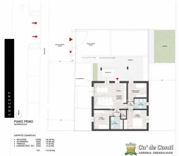 Nuova villa tutta su unico piano con solarium di 70 mq Bolgare