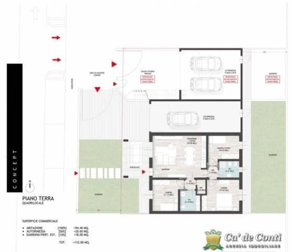 Villa bifamilaire su unico piano classe A3 Bolgare