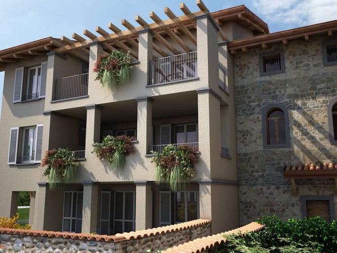 trilocale con giardino in zona esclusiva Vaprio d'Adda