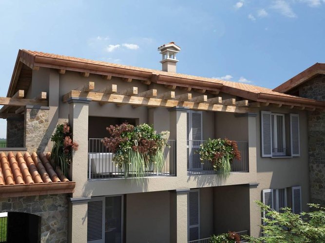 trilocale con giardino in zona esclusiva Vaprio d'Adda