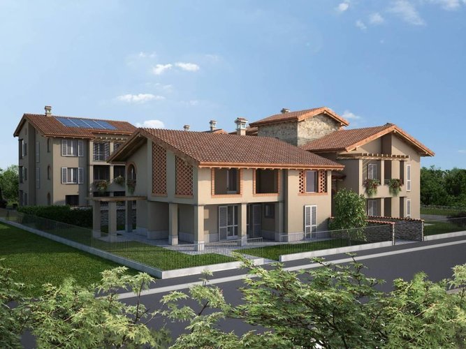 trilocale con giardino in zona esclusiva Vaprio d'Adda