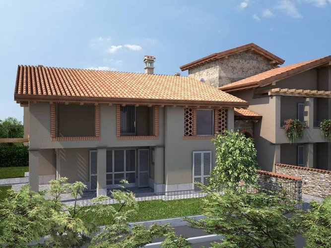 trilocale con giardino in zona esclusiva Vaprio d'Adda