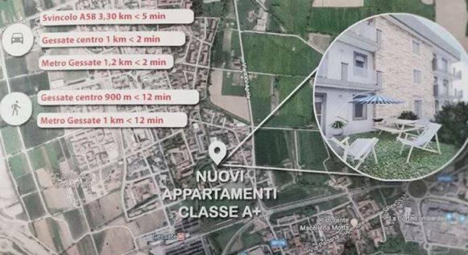 NUOVA COSTRUZIONE a soli 100 metri dalla MM2 Gessate Gessate