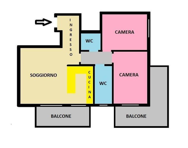 TRE LOCALI APPENA RISTRUTTURATO ULTIMO PIANO Carugate