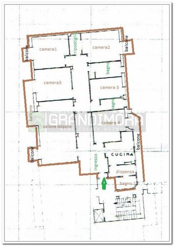 Grande pentalocale tripli servizi Bergamo
