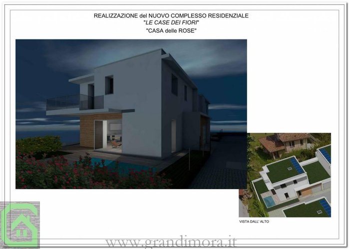 nuova villetta singola con giardino +garage+posto auto Pian camuno