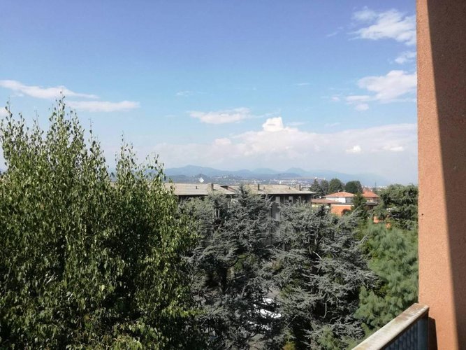 panoramico ultimo piano ampio trilocale cucina abitabile Dalmine