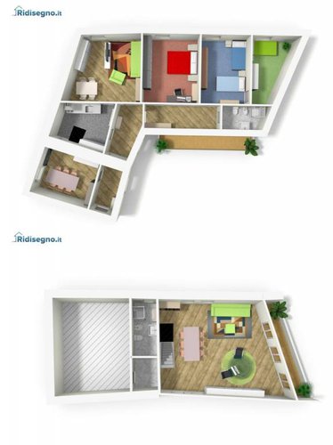 Ampio appartamento duplex sito a piano ultimo con loggia. Bergamo