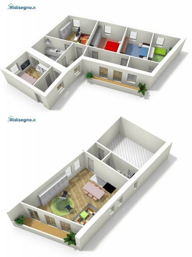 Ampio appartamento duplex sito a piano ultimo con loggia. Bergamo