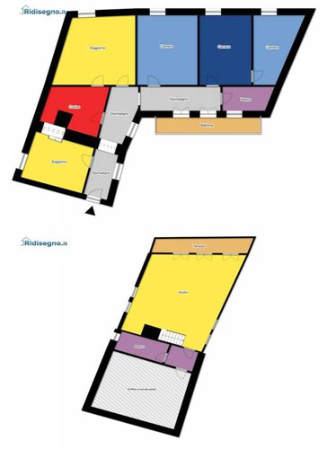 Ampio appartamento duplex sito a piano ultimo con loggia. Bergamo