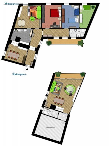 Ampio appartamento duplex sito a piano ultimo con loggia. Bergamo