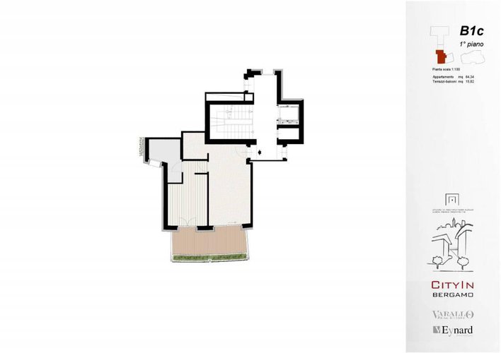 City In B1c via Ghislandi bilocale 80mq Bergamo
