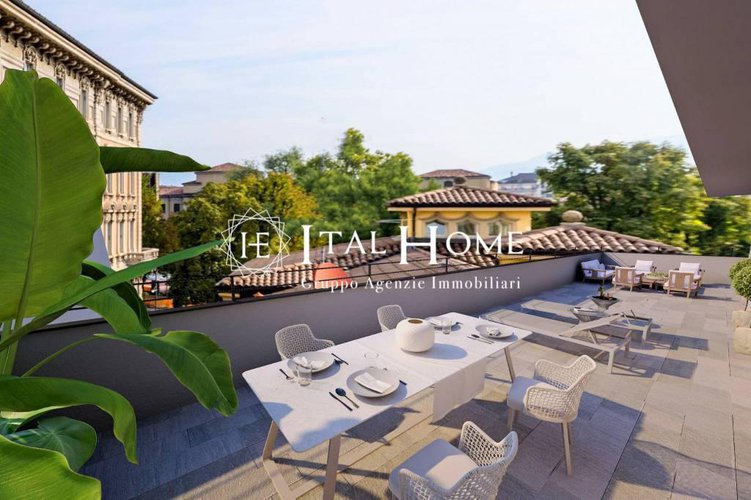 VERO ATTICO + TERRAZZA AL PIANO, NOTAIO GRATIS Bergamo