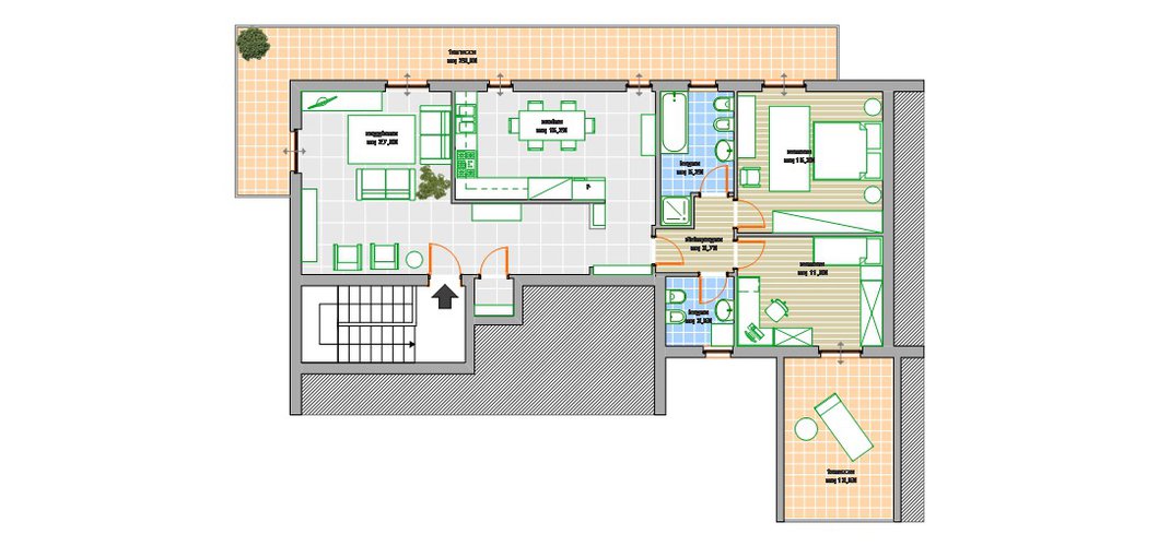 Trilocale Primo ed Ultimo Piano Seriate