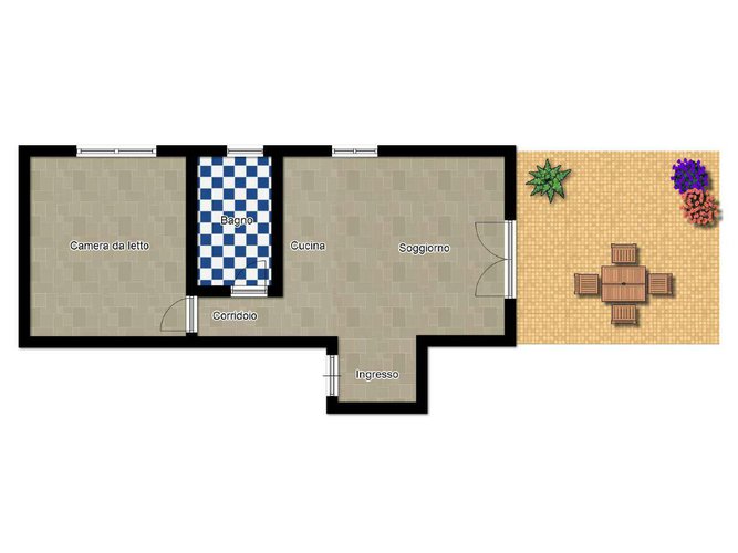 Ultimo piano -  Recente2 locali con terrazzo a Treviglio. Treviglio