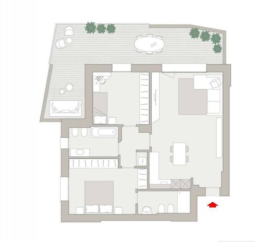 AMPIO TRILOCALE CON DOPPI SERVIZI Bergamo