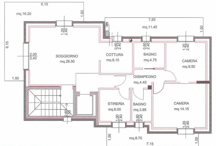 Trifamigliare in nuovissimo contesto residenziale Albino