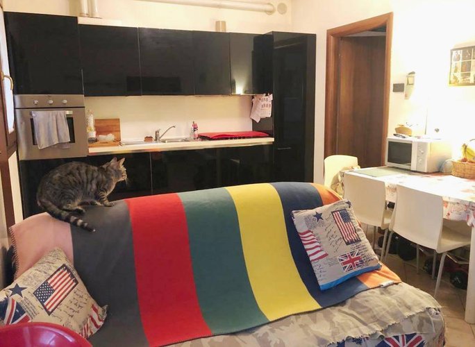 Bilocale con giardino privato e box Cene