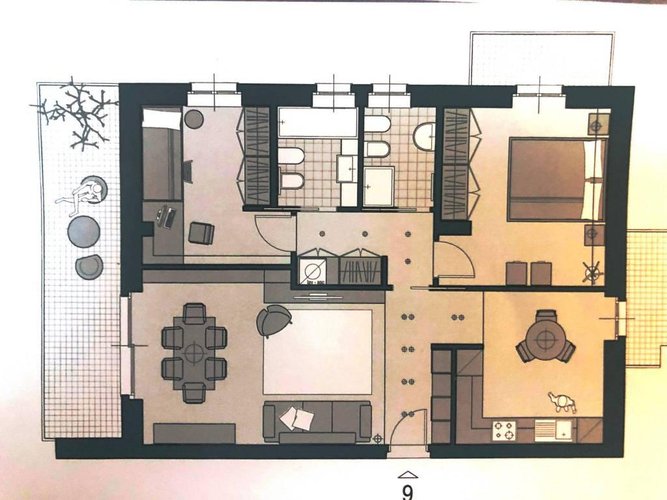 TRILOCALE NUOVO, DOPPI SERVIZI, TERRAZZA VIVIBILE Bergamo