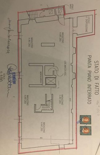 ufficio 280 mq con vetrine fronte strada e 300mq di interr. Bergamo