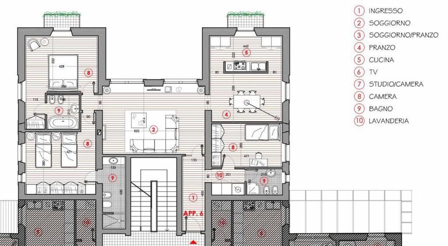 Quadrilocale 160mq zona centrale Bergamo