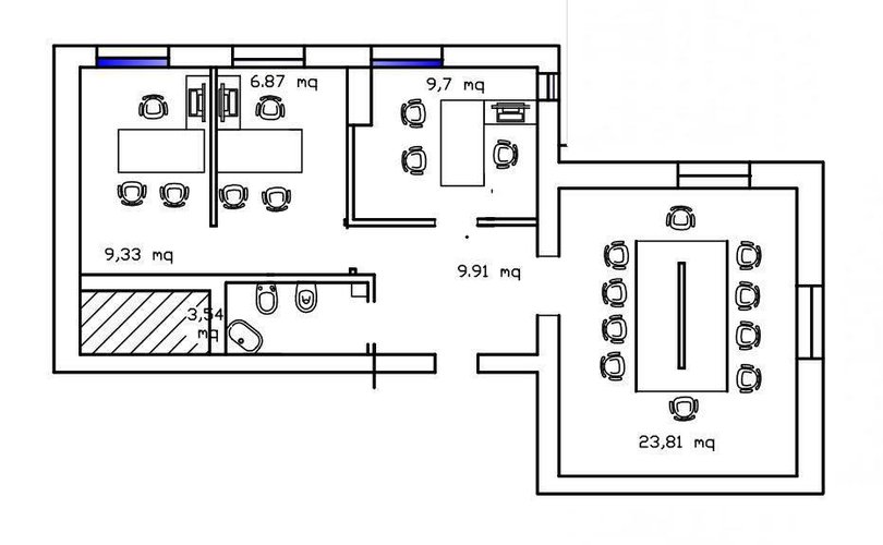 Via Zambianchi ufficio in condivisione. Bergamo