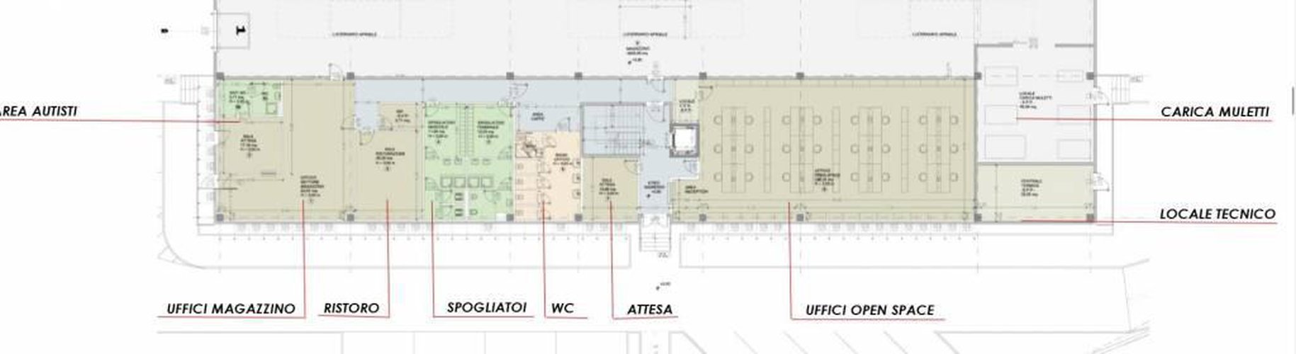 Capannone con baie di carico e uffici di rappresentanza Dalmine