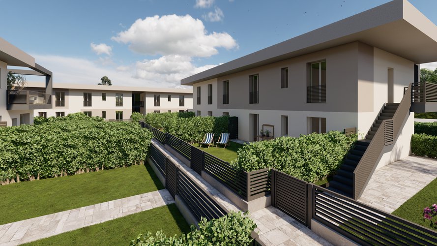 Quadrilocale con giardino, doppi servizi e box doppio Capriate San Gervasio