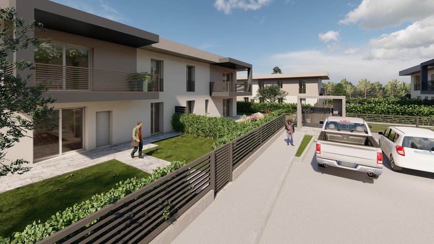 Quadrilocale con giardino, doppi servizi e box doppio Capriate San Gervasio