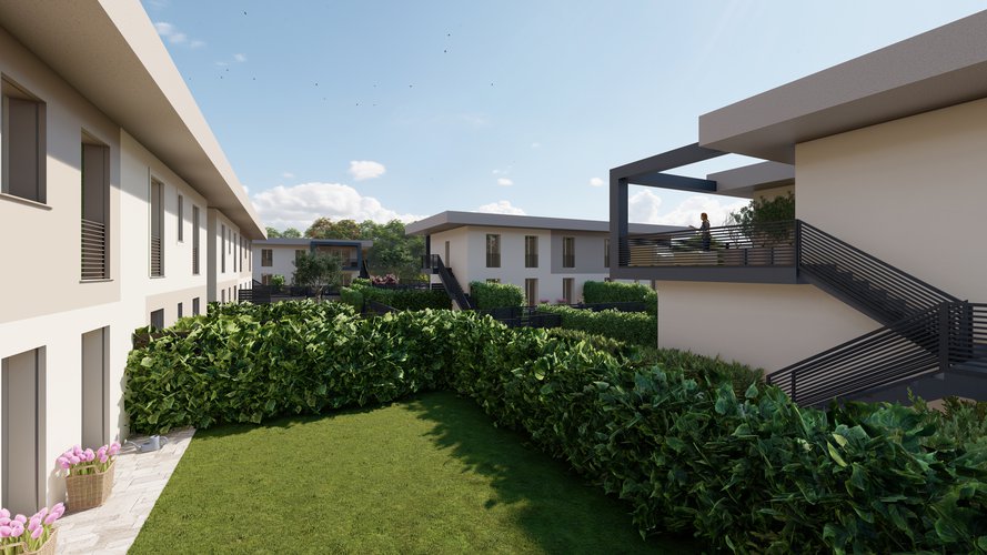Quadrilocale con giardino, doppi servizi e box doppio Capriate San Gervasio