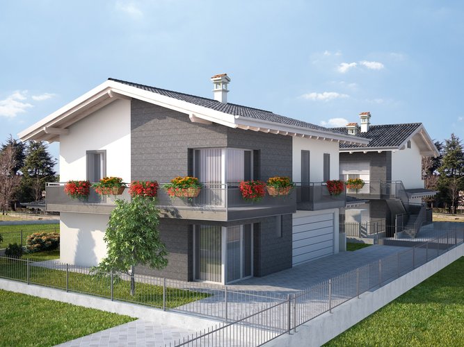 VILLA BIFAMILIARE ALMENNO SAN BARTOLOMEO