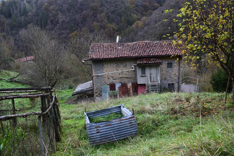 Costa Serina introvabile cascina con terreno raggiungibile da strada