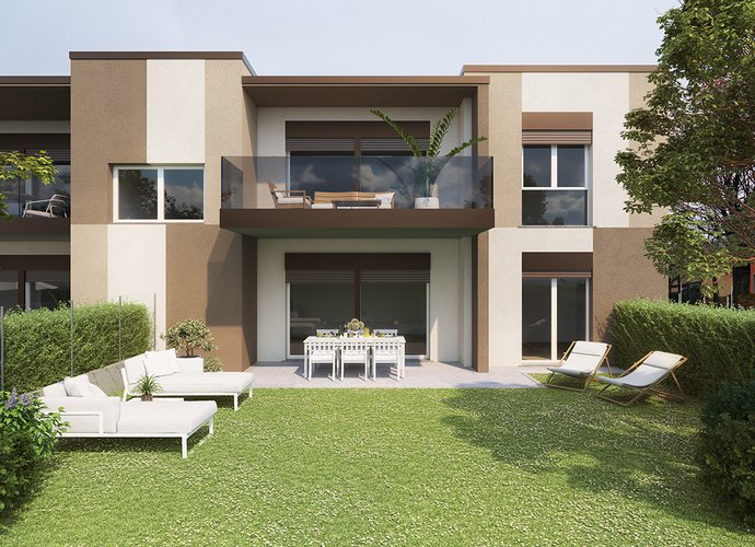 Trilocale a Piano Terra con cantina e box doppio in lunghezza a piano interrato Guanzate