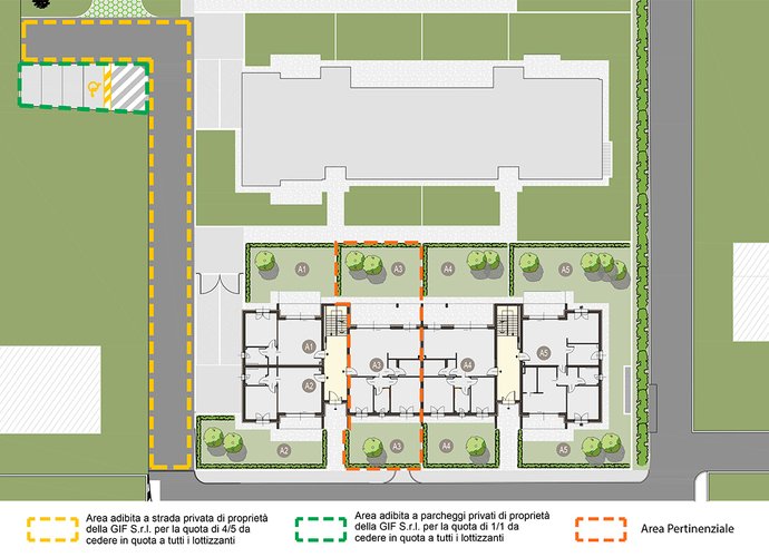 Trilocale a Piano Terra con cantina e box doppio in lunghezza a piano interrato Guanzate