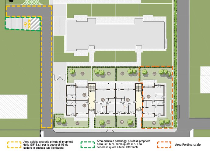 Quadrilocale a Piano Terra con cantina e box doppio in lunghezza a piano interrato Guanzate