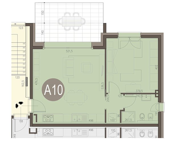 Bilocale a Piano Primo con box a piano interrato Guanzate
