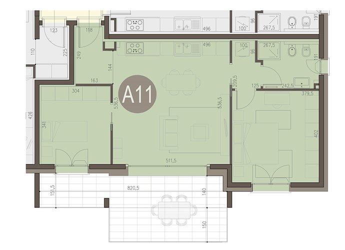Trilocale a Piano Primo con box a piano interrato Guanzate