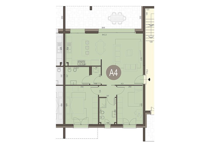 Trilocale Piano Terra con cantina e box doppio in lunghezza a piano interrato Guanzate