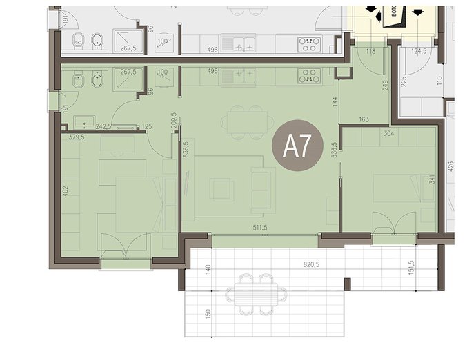 Trilocale a Piano Primo con box a piano interrato Guanzate