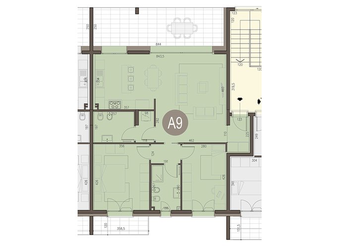 Trilocale a Piano Primo con cantina e box doppio a piano interrato Guanzate