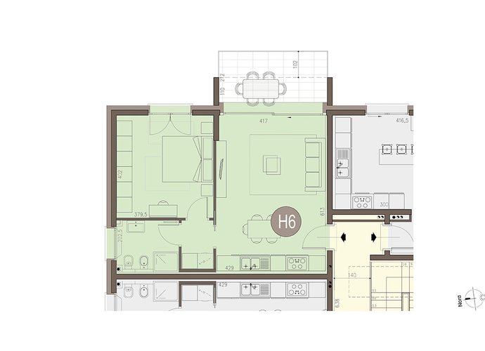 Bilocale a Piano Primo in Bregnano Bregnano