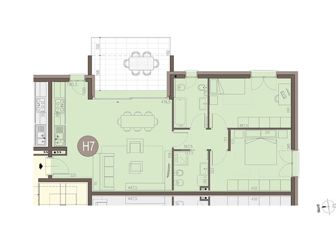 Trilocale a Piano Primo in Bregnano Bregnano