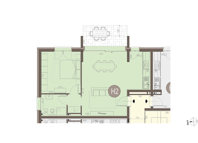 Bilocale a Piano Terra in Bregnano Bregnano