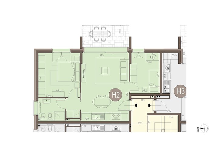 Bilocale a Piano terra in Bregnano Bregnano