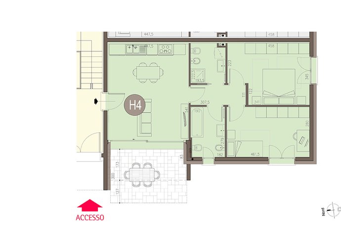 Trilocale Piano terra in Bregnano Bregnano