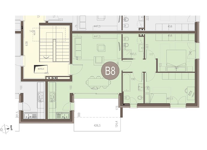 Trilocale a Piano Primo in Beregazzo con Figliaro Beregazzo con Figliaro