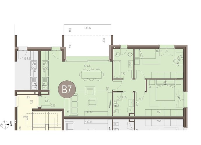 Trilocale a Piano Primo in Beregazzo con Figliaro Beregazzo con Figliaro