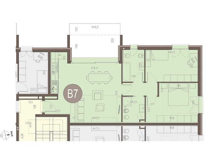 Trilocale a Piano Primo in Beregazzo con Figliaro Beregazzo con Figliaro