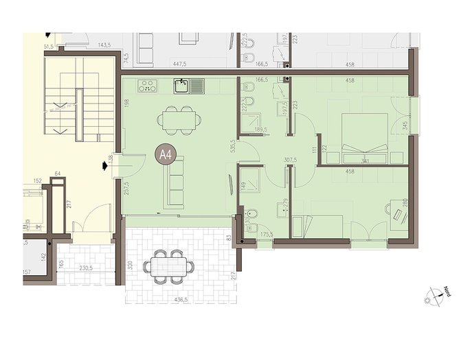 Trilocale a Piano Terra in Colverde Colverde